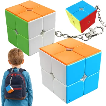 Loginis mini kubas 2x2, raktų pakabukas, įvairiaspalvis