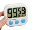 Digital Kitchen Timer with Magnet and LCD Display, White