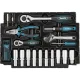 Mechaniko įrankių rinkinys Makita E-11542, 87 dalių MAKPAC lagamine
