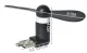 Portable 2-in-1 Mini Fan for Phones with USB and Micro USB, Black