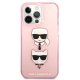Karl Lagerfeld iPhone 13 / 13 Pro Case Glitter Karl\'s & Choupette, Pink