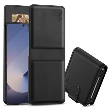 Tech-Protect Wallet Case for Samsung Galaxy Z Flip 7, Black