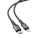 Acefast C1-01 USB-C į Lightning laidas 30W PD 1.2m, juodas
