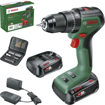Akumuliatorinis smūginis gręžtuvas Bosch UniversalImpact 18V-60, 2x 2.0 Ah