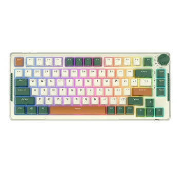 Belaidė mechaninė žaidimų klaviatūra Royal Kludge RKH81 RGB, žalia