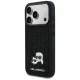Karl Lagerfeld Rhinestones Karl&Choupette Pin dėklas iPhone 17 Pro, Juodas
