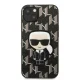 Karl Lagerfeld Monogram Ikonik Patch dėklas, skirtas iPhone 13 mini, juodas