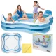 Pripučiamas sodo baseinas su kėdutėmis Intex 56475, 229x229 cm