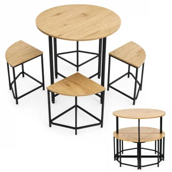 Modernhome Loft Dining Set: Table and 4 Chairs