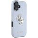 Guess Grained Big 4G Logo dėklas, skirtas iPhone 16, mėlynas