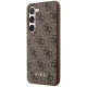 Guess Samsung Galaxy S24 Plus Case 4G Metal Gold Logo, Brown