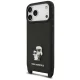 Karl Lagerfeld dėklas su dirželiu iPhone 18 Pro Max / 17 Pro Max, juodas