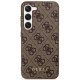 Guess Samsung Galaxy S24 Plus Case 4G Metal Gold Logo, Brown