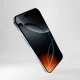 Hibridinis apsauginis stiklas Puro Flexible Glass D3O skirtas iPhone 16 Pro, su juodu rėmeliu