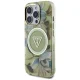 Guess Glitter Flowers Triangle Buttons MagSafe Phone Case Cover iPhone 16 Pro Max green