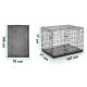 Pethaus metalinis narvas šunims su guoliu L 107 x 71 x 77 cm PH-202