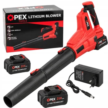 Akumuliatorinis lapų pūstuvas OPEX Tools OPX28023, 21V, 2x 5.0Ah