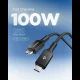 Spigen Essential EB10015CC USB-C į USB-C laidas 100W 150cm, juodas