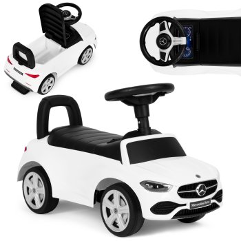 Multistore Mercedes C Class vaikiškas pasispundžiamas automobilis, baltas