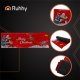 Ruhhy Christmas Rug 160x50 cm, Non-Slip, Red