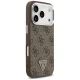 Guess MagSafe 4G PU odinis dėklas, skirtas iPhone 17 Pro, rudas