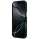 Mercedes Leather Semi Wrap Wood Effect MagSafe dėklas iPhone 17/18 Pro Max, juodas