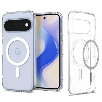 Dėklas Spigen Ultra Hybrid Mag MagSafe skirtas Google Pixel 11, skaidrus ir baltas