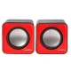 Kompiuterinės kolonėlės Audiocore AC870 R 6W USB 3.5mm, raudona ir juoda