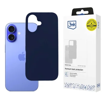 Silikoninis dėklas 3mk iPhone 16 Plus, tamsiai mėlynas
