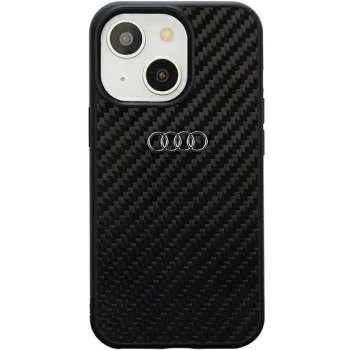 Audi Carbon Fiber Case for Apple iPhone 14, Black