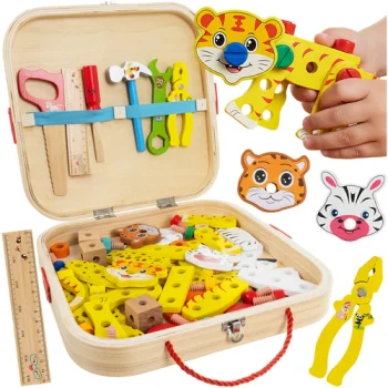 Kruzzel Wooden Tool Box for Kids