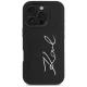 Karl Lagerfeld HC Grained PU dėklas su kortelių dėtuve iPhone 16 Pro Max, juodas