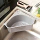 Corner Kitchen Sink Organizer with Suction Cup, White