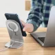 CHOETECH magnetinis belaidis įkroviklis su stovu, 15W, baltas / sidabrinis
