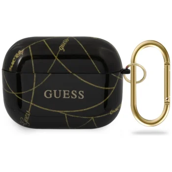 Guess AirPods Pro dėklas Gold Chain Collection, juodas