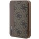 Išorinė baterija Guess 4G Leather Metal Logo, 5000mAh, 15W, ruda