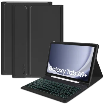 Tech-Protect SC Pen dėklas Samsung Galaxy Tab A9+ Plus su Bluetooth klaviatūra, juodas