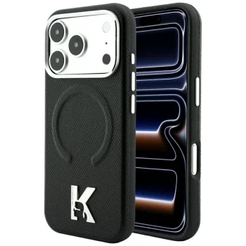 Karl Lagerfeld dėklas iPhone 18 Pro Max / 17 Pro Max su MagSafe, juodas