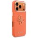 Guess FW Resin Logo dėklas iPhone 17 Pro telefonui, oranžinis