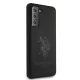 Samsung Galaxy S21+ Plus (SM-G996B) US Polo Silicone On Tone Case Cover (USHCS21MSLHRTBK), Black