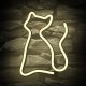 Forever Light FLNE03 LED Neon Cat, Warm White, USB/Battery