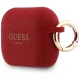 Guess Silicone Glitter Ring dėklas AirPods Pro 3 ausinėms, fuksija