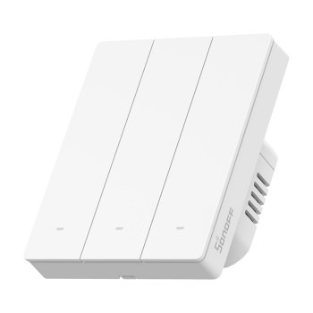 Išmanusis jutiklinis jungiklis Sonoff ZBM5-3C-80W, 3 kanalų, Zigbee