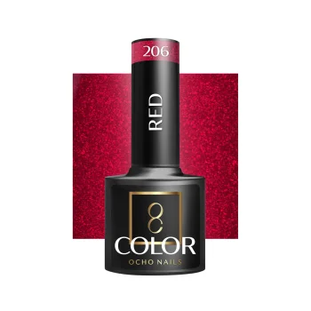 Ocho Nails Red 206 Hybrid Nail Polish, 5 g
