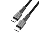 Tech-Protect Ultraboost DNA MagTwist USB-C į USB-C laidas 100W 1m, pilkas