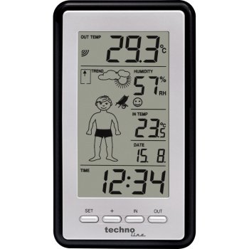 Technoline WS 9632 meteorologinė stotelė, juoda