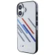 BMW dėklas skirtas iPhone 16 Motorsport IML Random Stripes, pilkas
