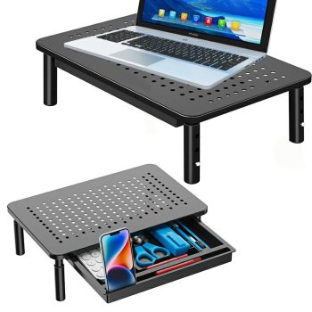 Gotel K672J Adjustable Laptop / Printer Stand with Drawer