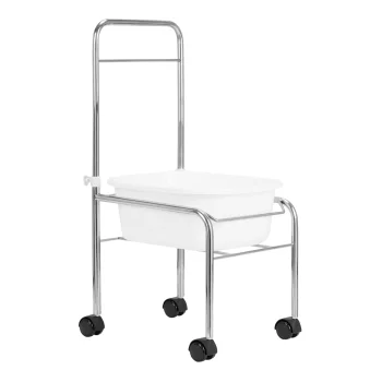 Chrome Pedicure Bowl Stand on Wheels
