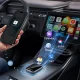 Belaidis automobilinis adapteris Acefast QC1 CarPlay ir Android Auto, pilkas